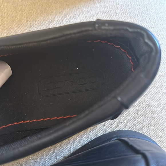 Coach Men’s Ronan Leather Slip On Loafers Shoes Black Size 9 main image 2